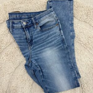 American Eagle Outfitters Women's Light Blue Skinny Jeans
